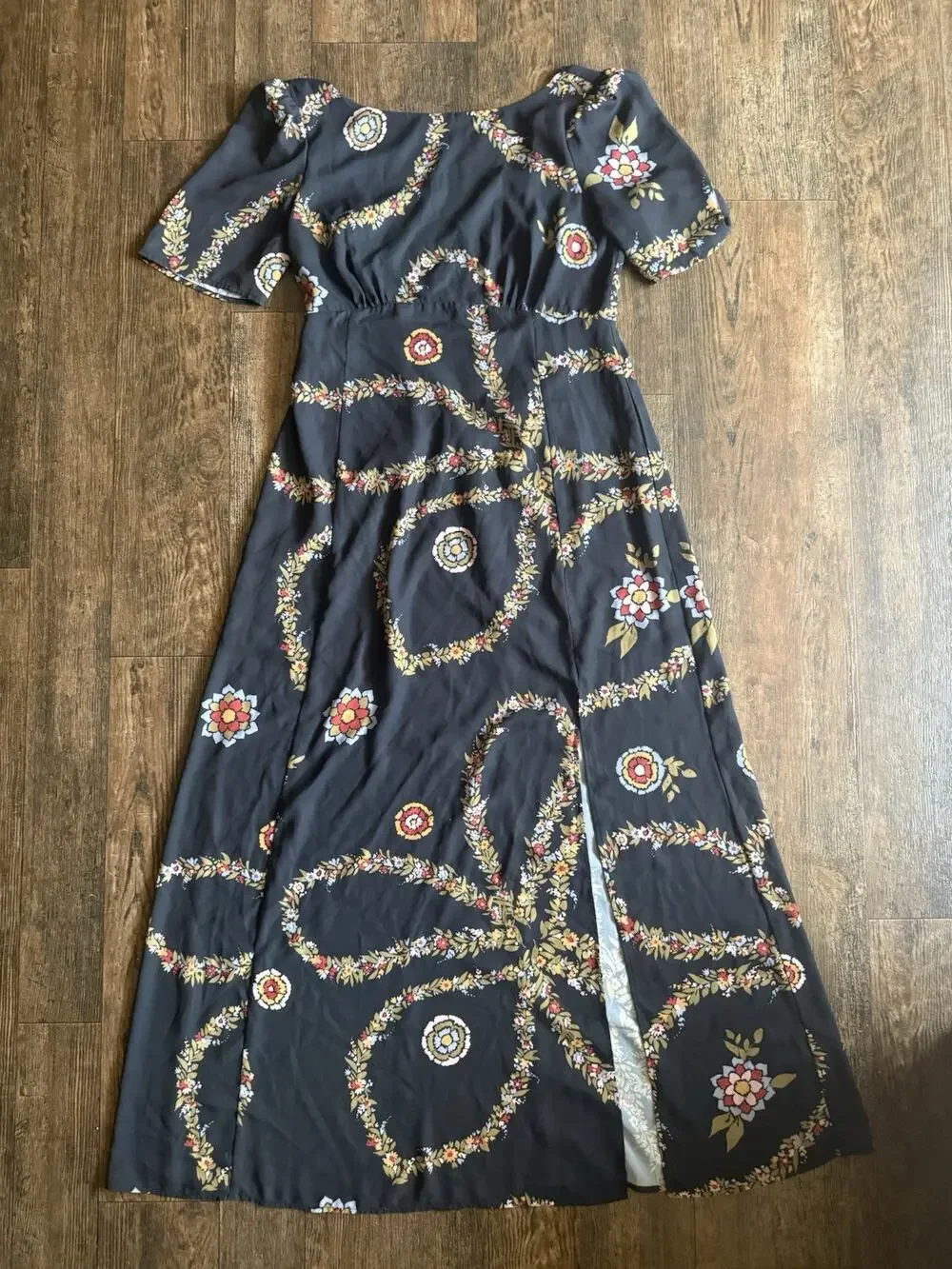 modcloth boho dresses ModCloth Womens Small Paisley Long Sleeve Boho Dress